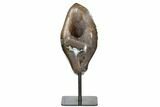 Amethyst Geode Section on Metal Stand - Light Purple Crystals #171880-1